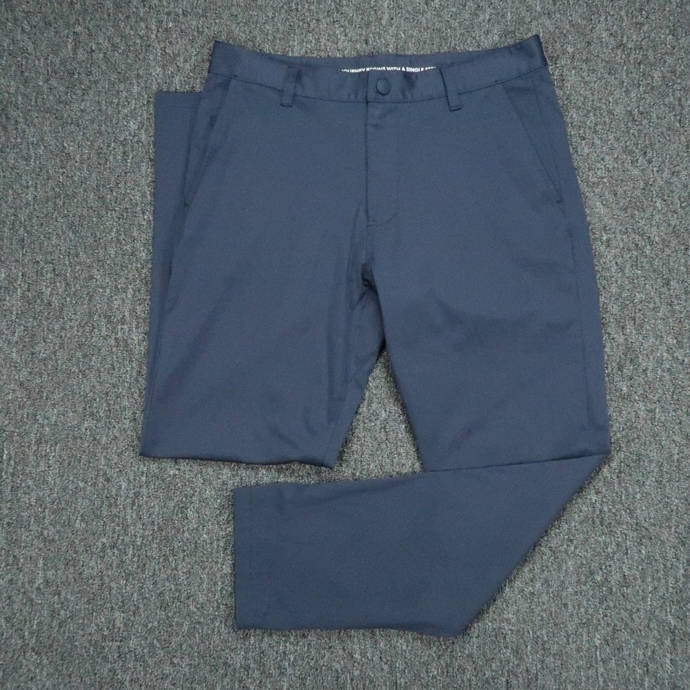 Rhone Pants Mens 31x28 Blue Commuter Slim Trouser Flat Front Stretch